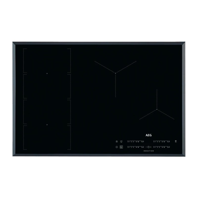  PRONTA CONSEGNA - AEG Piano cottura a induzione FlexiBridge IKE 84473 FB finitura vetroceramica nero bisellato da 80 cm