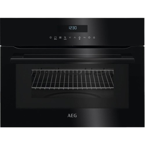 AEG Compact microwave oven with grill KMR 721000 B 60 cm black glass finish