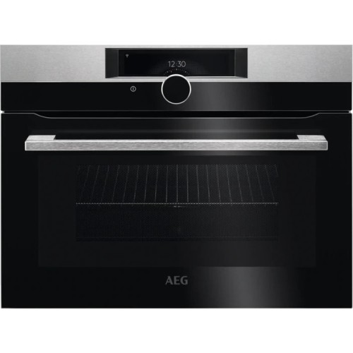 AEG Compact oven CombiQuick KMK 968000 M 60 cm stainless steel anti-fingerprint finish