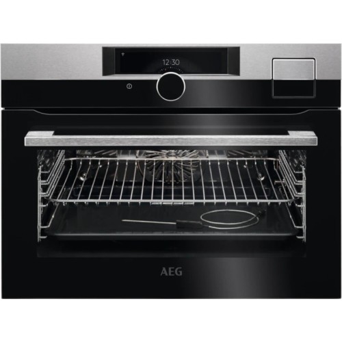 AEG Compact oven SteamPro KSK 998290 M 60 cm stainless steel anti-fingerprint finish