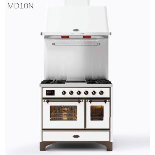Ilve MD10N Majestic MD10FDNE3 kitchen with double electric oven and 6 burner hob with 100 cm fry top