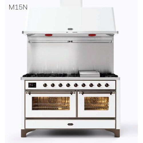 Ilve Cucina M15N Majestic M15SDNE3 horno doble y placa de 7 fuegos con coupé de feu de 151,1 cm