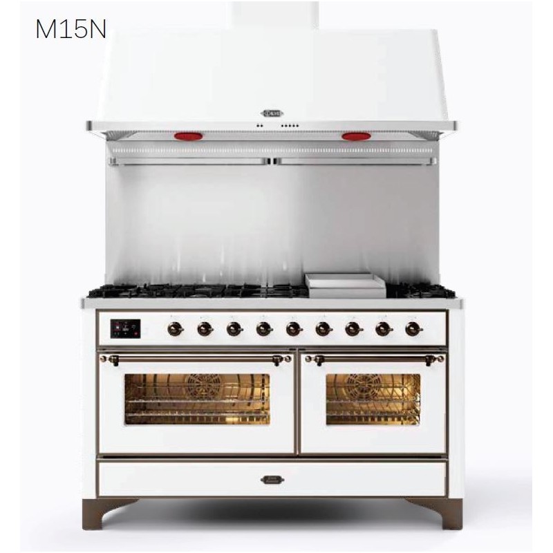  Ilve Cucina M15N Majestic M15SDNE3 horno doble y placa de 7 fuegos con coupé de feu de 151,1 cm