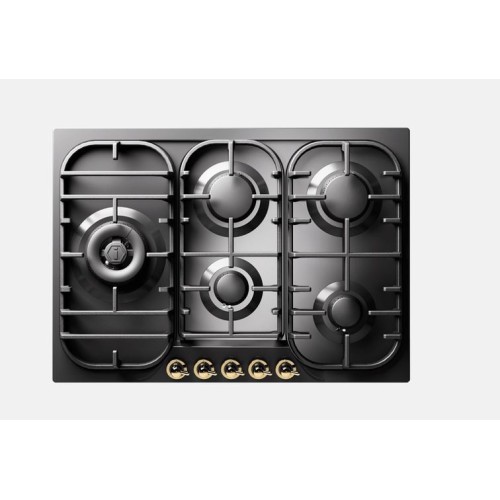 Ilve Gas hob HCB70SN Nostalgie HCB70SDN in stainless steel or enamel 70 cm