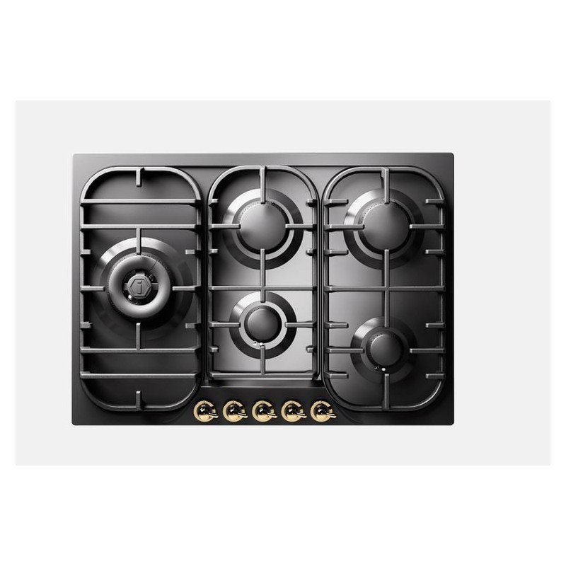  Ilve Nostalgie HCB70SDN Plaque de cuisson à gaz 70 cm en acier inoxydable ou émaillé