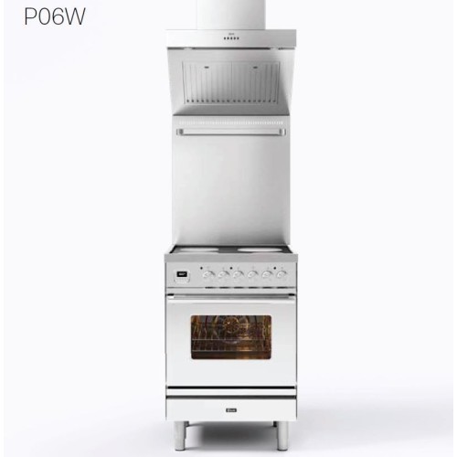 Ilve Cucina P06W Professional Plus P06WE3 con forno elettrico e piano cottura a 4 fuochi da 60 cm