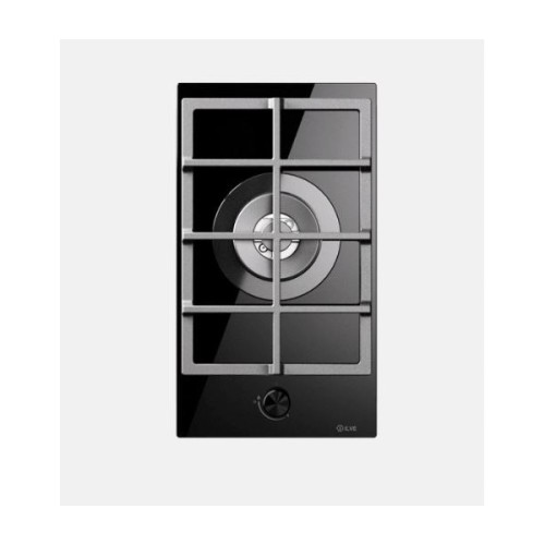 Plaque de cuisson à gaz Ilve Professional Plus HCG30CK 30 cm en verre trempé noir