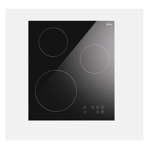 Placa de inducción vitrocerámica negra Ilve KHVI45TC de 45 cm