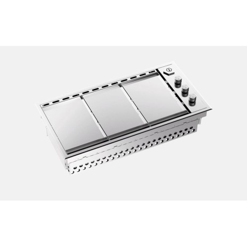 Barbecue d'extérieur encastrable Ilve Professional Plus HBBQ100 105 cm avec finition en acier inoxydable