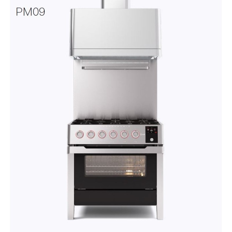  Ilve Cucina PM09 Panoramagic PMI09S3 Plaque de cuisson à induction en acier inoxydable de 91,1 cm
