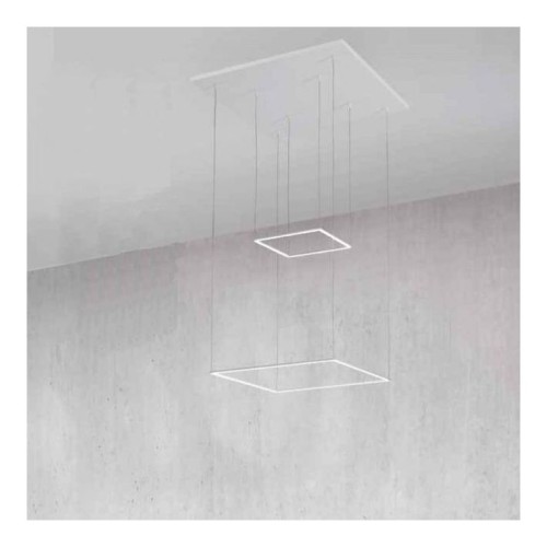 Lampe à suspension LED Minitallux Cornice45d.2 en différentes finitions byicon Luce
