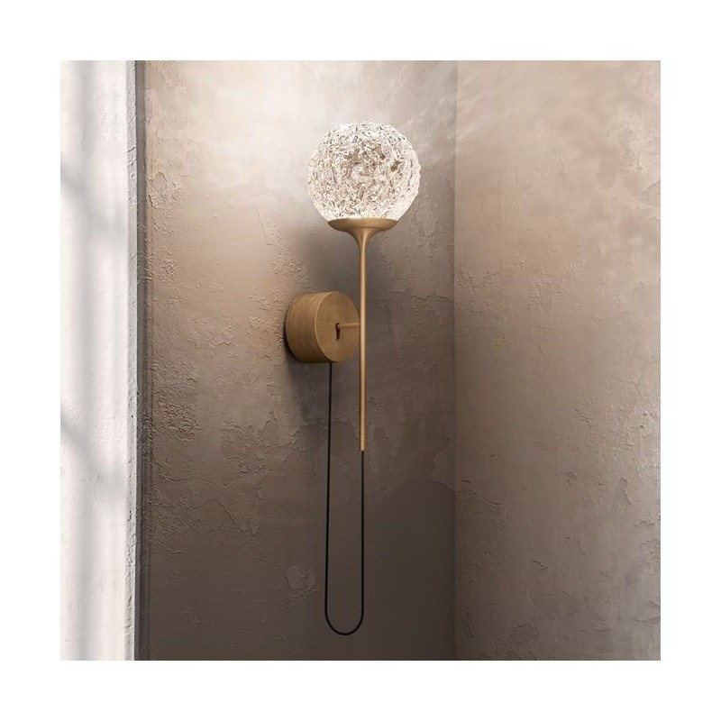  Applique LED Minitallux Cristalglob CB AP en différentes finitions byicon Luce