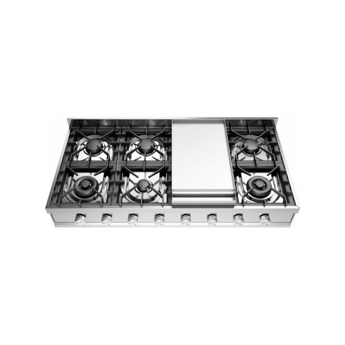 Table de cuisson à gaz de comptoir Ilve Professional Plus HCP120FD 120 cm en acier inoxydable