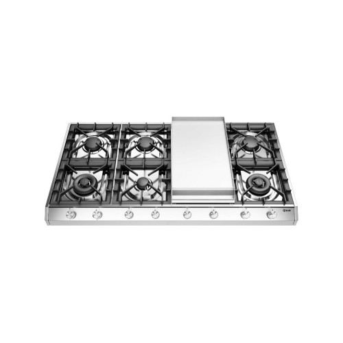 Ilve Piano cottura gas da appoggio Professional Plus HCP1265FD in acciaio inox da 120 cm - Con fry top