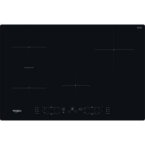 PRONTA CONSEGNA - Whirlpool Piano cottura a induzione WB B4877 NE in vetroceramica nero da 77 cm