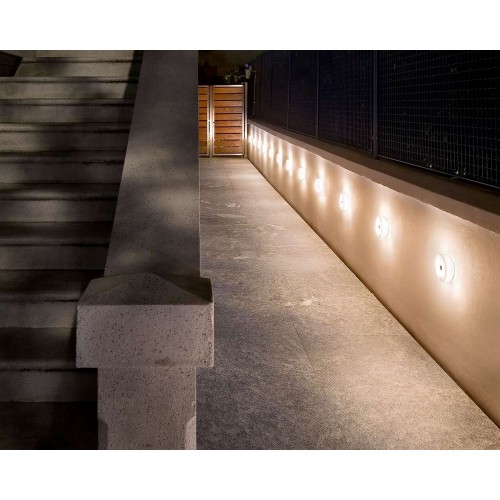 Flos Wall or ceiling lamp with direct or diffused light LED Mini Button in different finishes