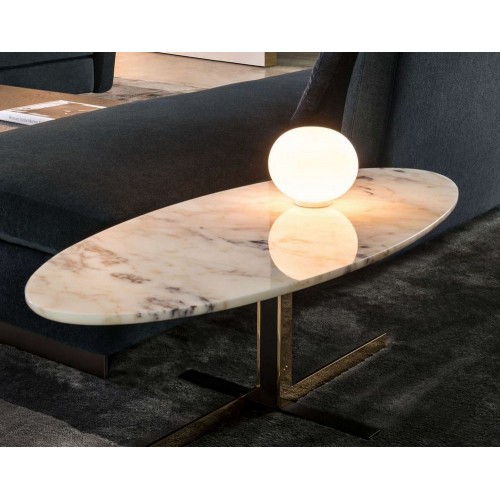 Flos Table lamp with diffused light LED Glo-Ball Basic Zero Switch white finish