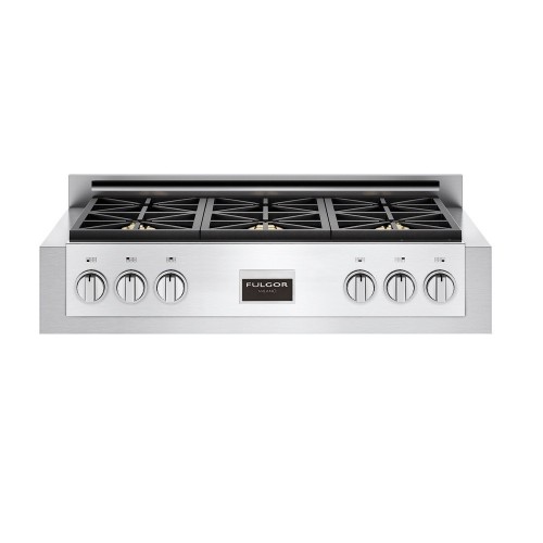 Table de cuisson professionnelle à gaz Fulgor Sofia FSRT 3606 GX 91 cm finition inox