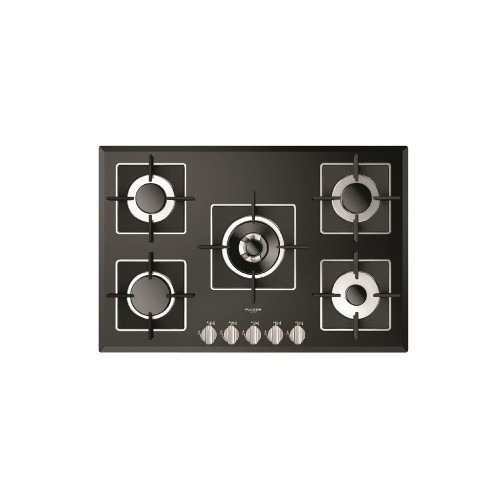 Fulgor FCH 775 G WK BK gas hob 77 cm black glass finish