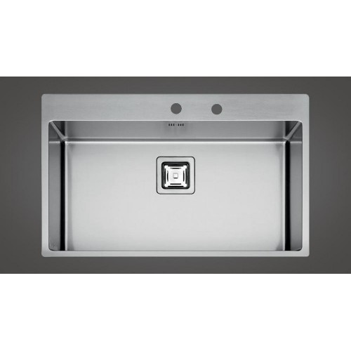Fulgor Fregadero simple y semiempotrado P1B 8651 QA F-SF acabado acero inoxidable 85,5x51 cm