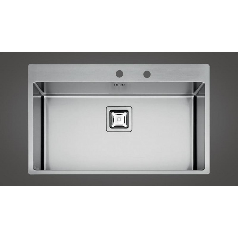  Fulgor Fregadero simple y semiempotrado P1B 8651 QA F-SF acabado acero inoxidable 85,5x51 cm