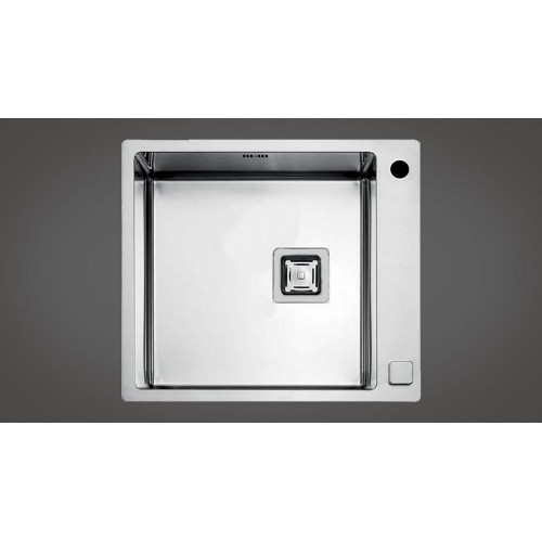Fulgor Fregadero monoempotrado y semiempotrado P1B 5651 QA F-SF acabado acero inoxidable 56,5x51 cm