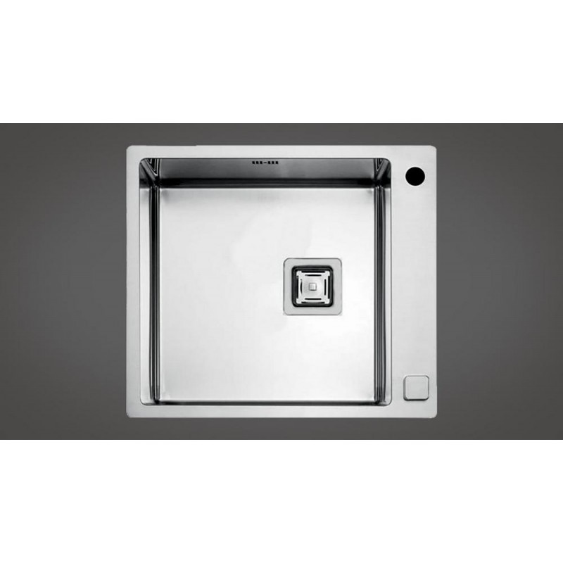  Fulgor Single flush and semi flush sink P1B 5651 QA F-SF stainless steel finish 56.5x51 cm