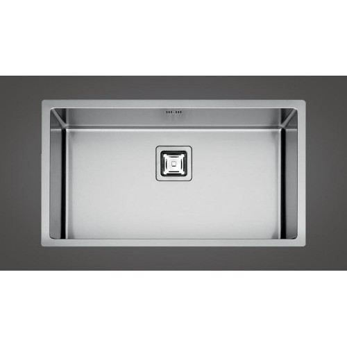 Fulgor Lavello filo e semifilo a una vasca P1B 8545 Q F-SF finitura acciaio inox da 85.5x45 cm