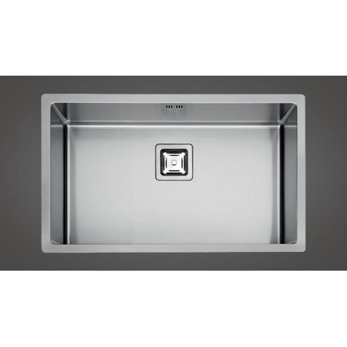 Fulgor Fregadero simple y semiempotrado P1B 7545 Q F-SF acabado acero inoxidable 75,5x45 cm