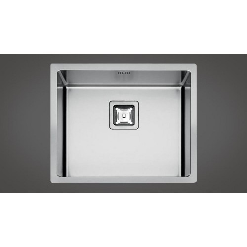 Fulgor Lavello filo e semifilo a una vasca P1B 5545 Q F-SF finitura acciaio inox da 55.5x45 cm