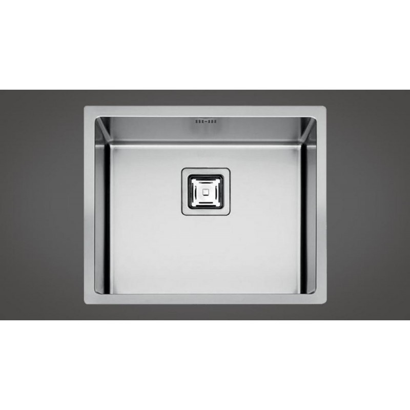 Fulgor Évier simple et semi-affleurant P1B 5545 Q F-SF finition inox 55,5x45 cm