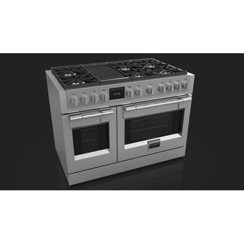 Fulgor Cucina professionale Sofia FSRC 4807 2P MK 2F X con doppio forno e piano a gas finitura acciaio inox da 122 cm