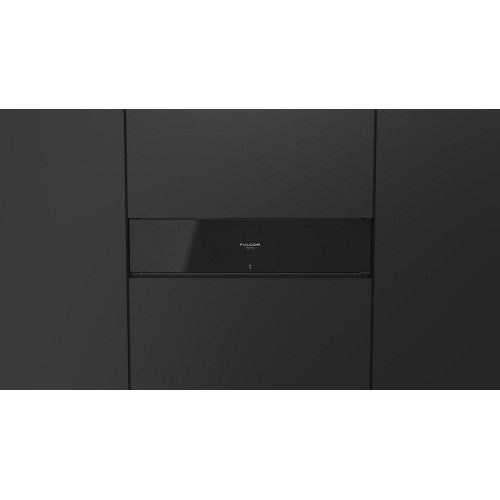 Tiroir sous vide Fulgor FCLVSD 150 TC BK, finition verre noir 59 cm
