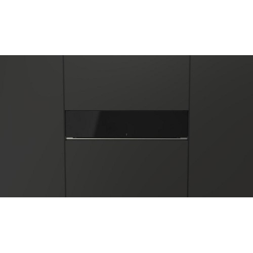 Fulgor FCLWD 150 BK warming drawer, 59 cm black glass finish