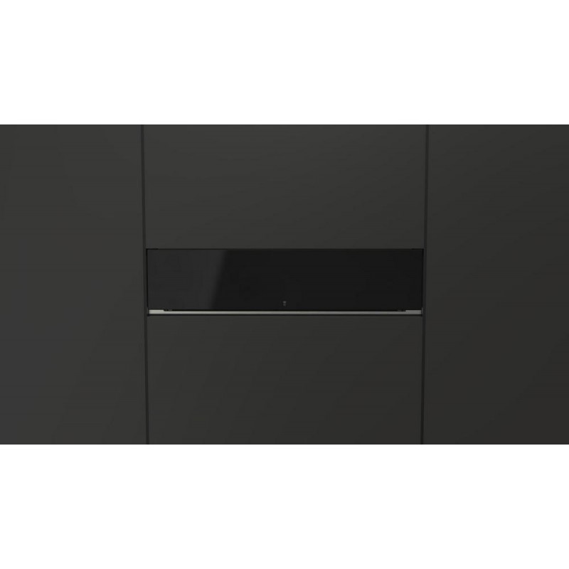  Fulgor FCLWD 150 BK warming drawer, 59 cm black glass finish