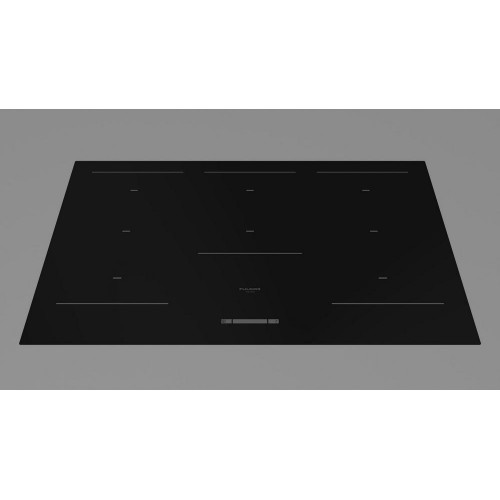 Fulgor Piano cottura a induzione FCLH 9008 ID WT BK finitura vetro nero da 91 cm