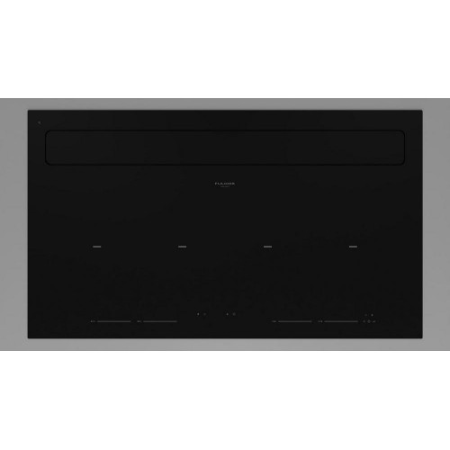 Fulgor Induction hob with integrated hood FCLHD 9041 HID TS BK 2 90 cm black glass finish