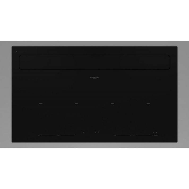  Fulgor Plaque à induction avec hotte intégrée FCLHD 9041 HID TS BK 2 90 cm finition verre noir