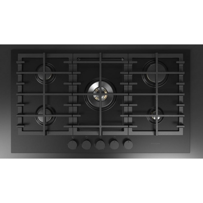  Fulgor FUH 9041 G DWK MBK placa de gas 90 cm acabado acero negro mate