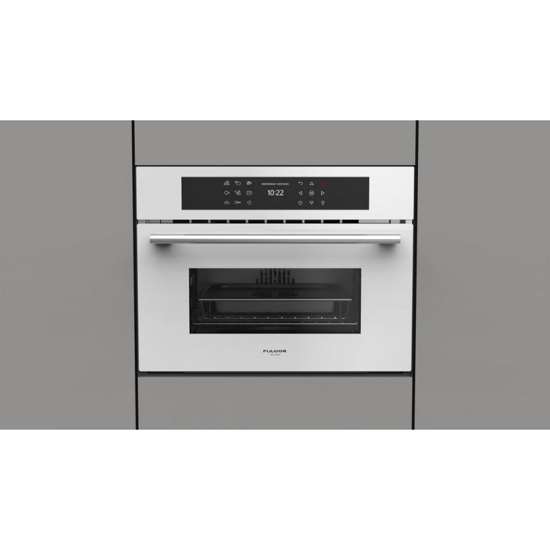  Fulgor Four vapeur combiné FCSO 4510 TEM WH 60 cm finition verre blanc