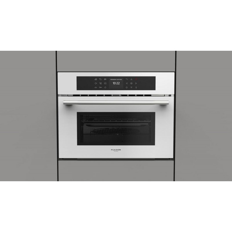  Fulgor Forno microonde combinato FCMO 4510 TEM WH finitura vetro bianco da 60 cm