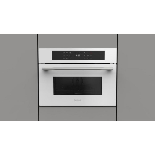 Fulgor Four micro-ondes avec grill FGMO 4508 TEM WH 60 cm finition verre blanc