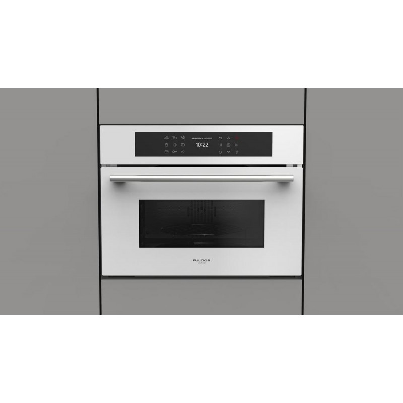 Fulgor Microwave oven with grill FGMO 4508 TEM WH 60 cm white glass finish