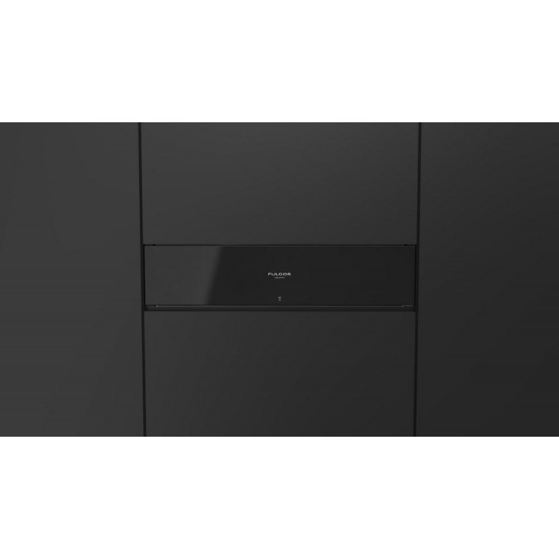  Tiroir sous vide Fulgor FVSD 150 TC BK, finition verre noir 60 cm