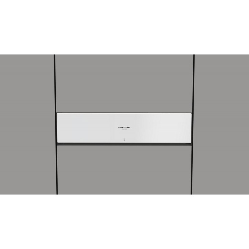  Tiroir sous vide Fulgor FVSD 150 TC WH, finition verre blanc 60 cm