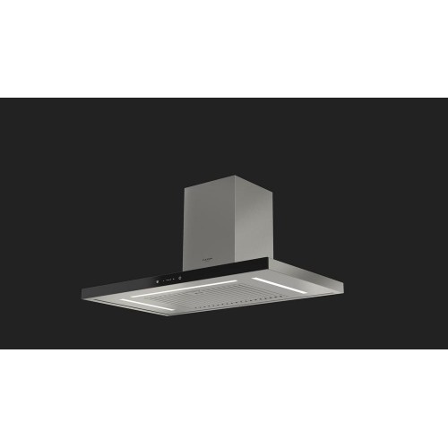 Fulgor Cappa a parete FTHD 900 TC BKX finitura inox e vetro nero da 90 cm