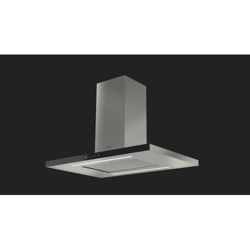 Fulgor Campana Isla FTIHD 960 TC BKX 90 cm acabado acero inoxidable y cristal negro