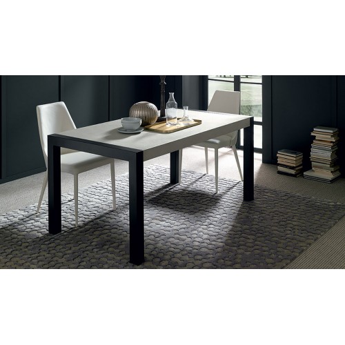 Altacom Extendable table Argon art. AT099S140 with metal structure and top of your choice - With 3 side extensions