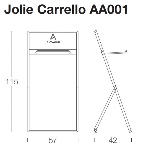 Altacom Trolley Jolie art. AA001 in metal