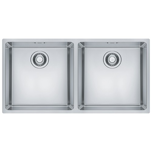 Franke: Lavello due vasche Maris Incasso Semifilo/Filotop MRX 220 40-40 127.0525.283 finitura inox satinato da 86,1x43,6 cm